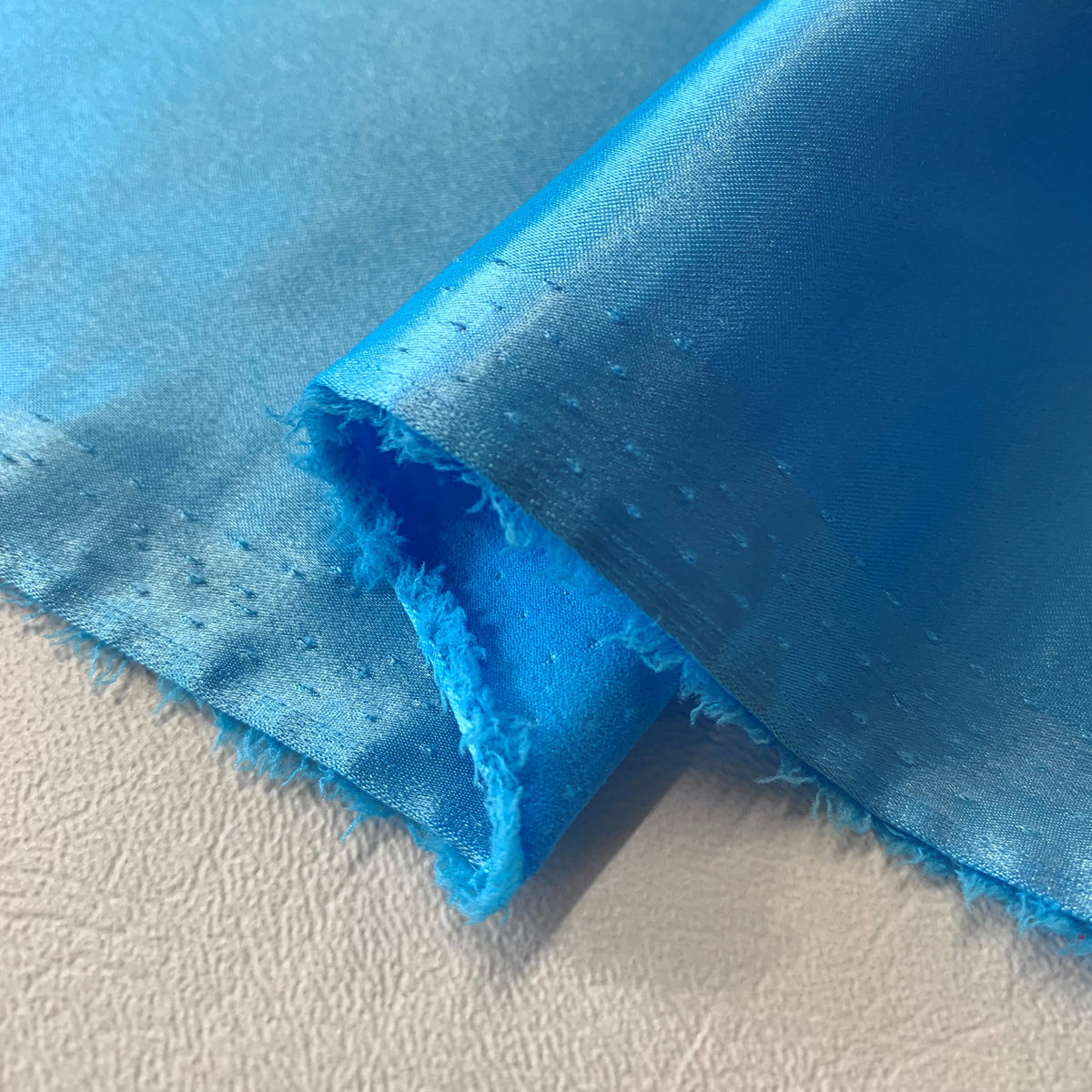 Lightweight Polyester Satin Azure Fabric Box