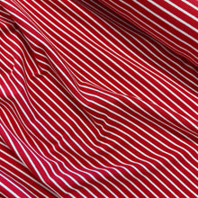 Load image into Gallery viewer, Cotton Spandex Striped Rib - Red & White