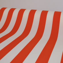 Load image into Gallery viewer, Bold Stripe Crepe Deadstock - Tangerine