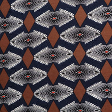 Load image into Gallery viewer, Boundary Rayon Print Deadstock - Navy & Choc