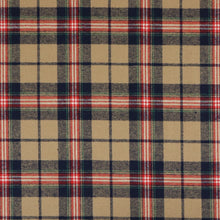 Load image into Gallery viewer, Brushed Cotton Plaid Deadstock - Beige Tartan