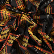 Load image into Gallery viewer, Brushed Cotton Plaid Deadstock - Black Tartan