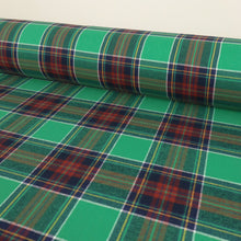 Load image into Gallery viewer, Brushed Cotton Plaid Deadstock - Emerald Tartan