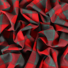 Load image into Gallery viewer, Brushed Cotton Plaid Deadstock - Red & Green Check