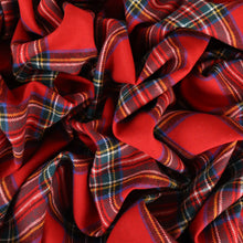 Load image into Gallery viewer, Brushed Cotton Plaid Deadstock - Red Tartan