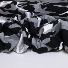 Load image into Gallery viewer, Cotton Camo T-Shirting Single Jersey - Black White