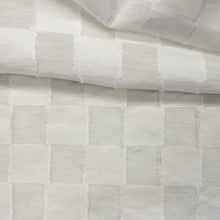 Load image into Gallery viewer, Viscose Nylon Clipped Square Jacquard - White