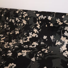 Load image into Gallery viewer, Cordelia Floral Velvet Jacquard Deadstock - Black & Beige