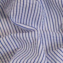 Load image into Gallery viewer, Cotton Lurex Seersucker Stripe Deadstock - Blue