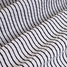 Load image into Gallery viewer, Cotton Lurex Seersucker Stripe Deadstock - Black
