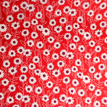Load image into Gallery viewer, Daisy Rayon Print Deadstock - Crimson Red