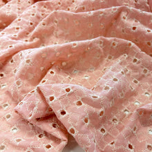 Load image into Gallery viewer, Diamond Eyelet Embroidered Cotton - Pink