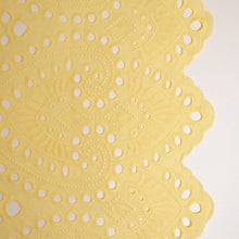 Load image into Gallery viewer, Embroidered Cotton with Scalloped Edges Designer End – Buttercup
