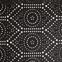 Load image into Gallery viewer, Embroidered Cotton with Scalloped Edge Designer End – Black