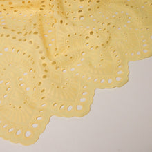 Load image into Gallery viewer, Embroidered Cotton with Scalloped Edges Designer End – Buttercup