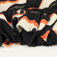 Load image into Gallery viewer, Italian Woven Designer End – Gaia Abstract Appliqué Silk Voile