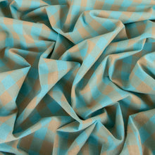 Load image into Gallery viewer, Yarn Dyed Washed Cotton Gingham - Aqua