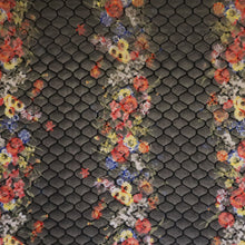 Load image into Gallery viewer, Honeycomb Printed Floral Mesh Deadstock