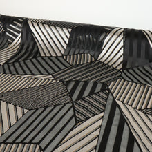 Load image into Gallery viewer, Viscose Silk Devoré Burnout Deadstock - Isolation Black & Silver