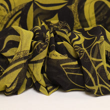 Load image into Gallery viewer, Printed Mesh Deadstock - Chartreuse Abstract