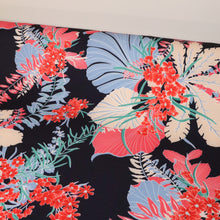 Load image into Gallery viewer, Printed Stretch Knit Deadstock - Aloha Navy