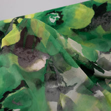Load image into Gallery viewer, Printed Mesh Deadstock - Abstract Green Floral