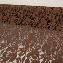 Load image into Gallery viewer, Cotton Nylon Fine Corded Lace Deadstock - Chocolat