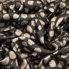 Load image into Gallery viewer, Spot Printed Satin Deadstock - Charcoal & Silver