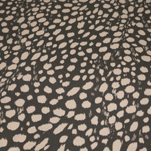 Load image into Gallery viewer, Spot Printed Satin Deadstock - Charcoal & Silver