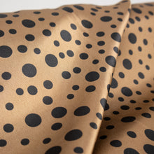 Load image into Gallery viewer, Spot Printed Satin Deadstock - Bronze & Black