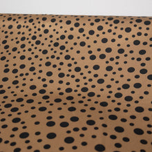 Load image into Gallery viewer, Spot Printed Satin Deadstock - Bronze & Black
