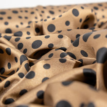 Load image into Gallery viewer, Spot Printed Satin Deadstock - Bronze & Black