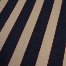 Load image into Gallery viewer, Cotton Preppy Stripe Print Deadstock - Beige, Navy & Wine