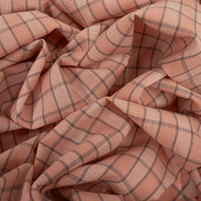 Load image into Gallery viewer, Cotton Lawn Check Deadstock - Pink & Grey