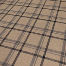 Load image into Gallery viewer, Linen Viscose Windowpane Check Deadstock - Natural & Navy