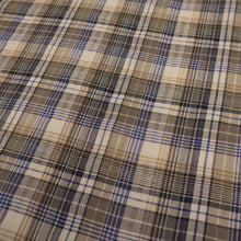 Load image into Gallery viewer, Yarn Dyed Cotton Plaid Voile Deadstock - White, Grey & Blue