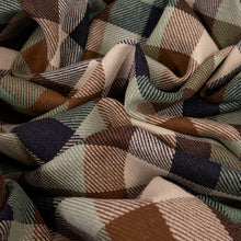Load image into Gallery viewer, Yarn Dyed Cotton Plaid Deadstock - Sage, Brown & Navy