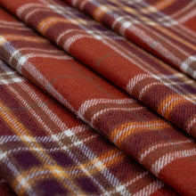 Load image into Gallery viewer, Brushed Cotton Plaid Deadstock - Paprika & White