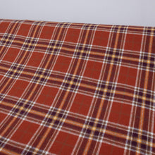 Load image into Gallery viewer, Brushed Cotton Plaid Deadstock - Paprika & White