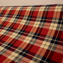 Load image into Gallery viewer, Brushed Cotton Plaid Deadstock - Navy, Red & Cream