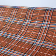 Load image into Gallery viewer, Brushed Cotton Plaid Deadstock - Burnt Orange & Brown
