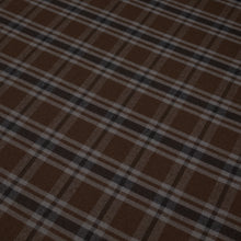 Load image into Gallery viewer, Brushed Cotton Plaid Deadstock - Grey, Navy & Brown