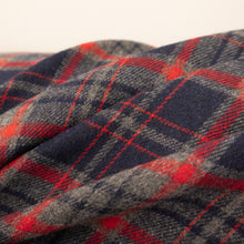 Load image into Gallery viewer, Brushed Cotton Plaid Deadstock - Grey, Red & Navy