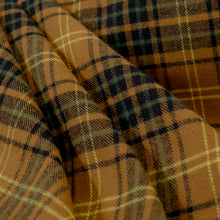Load image into Gallery viewer, Brushed Cotton Plaid Deadstock - Honey, Black & Green