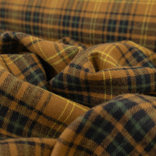 Load image into Gallery viewer, Brushed Cotton Plaid Deadstock - Honey, Black & Green