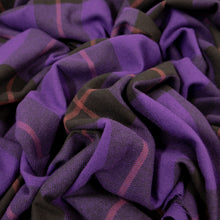Load image into Gallery viewer, Brushed Cotton Plaid Deadstock - Purple, Raspberry and Black