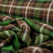 Load image into Gallery viewer, Brushed Cotton Plaid Deadstock - Leaf, Brown & White
