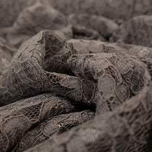Load image into Gallery viewer, Cotton Nylon Fine Corded Lace Deadstock - Charcoal Floral