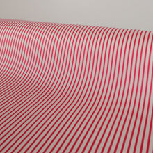 Load image into Gallery viewer, Cotton Jacquard Mini Candy Stripe Shirting Deadstock - Deep Pink & White