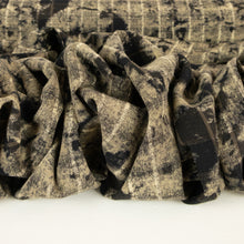 Load image into Gallery viewer, Bleach Effect Cotton Plaid Check - Nightshade Black